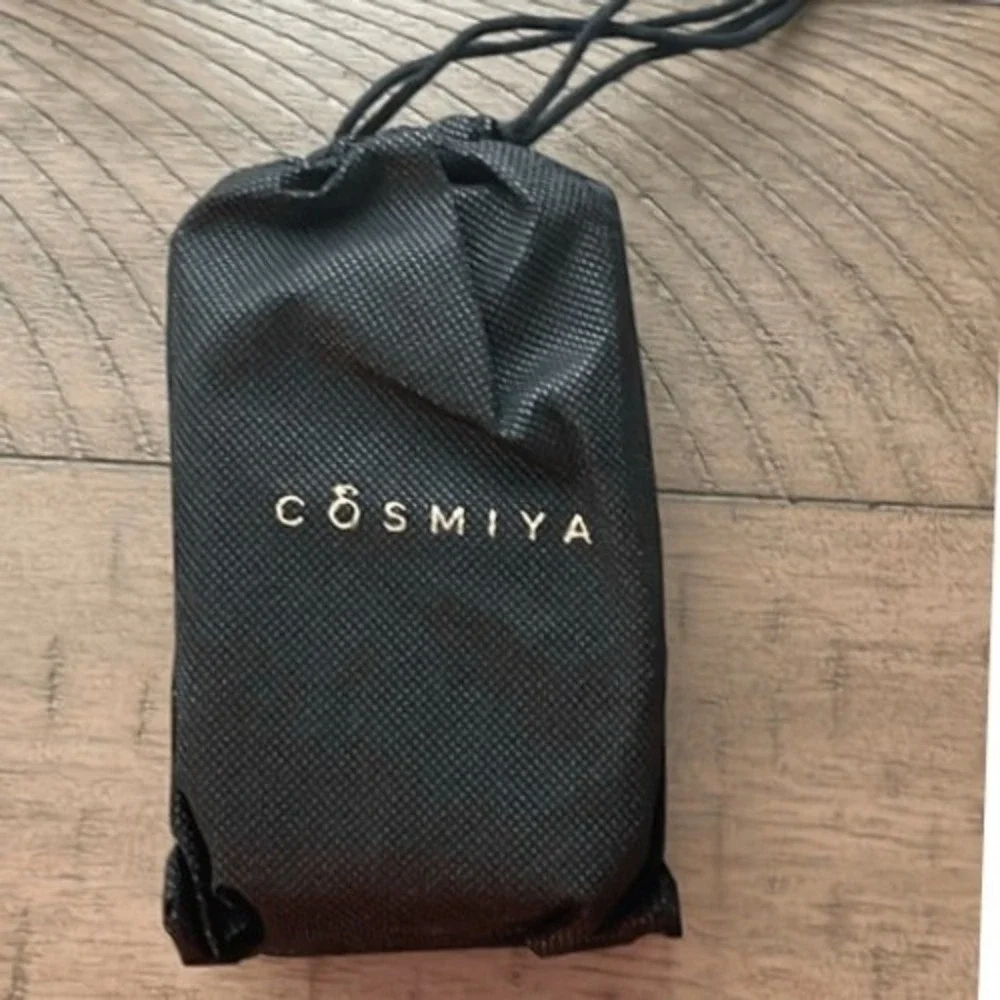Cosmiya Pink Saffiano Vegan Leather‎ Travel Jewelry Case Organizer Box Dust Bag